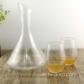 Crystal Ripple Wine Glass Dekanter